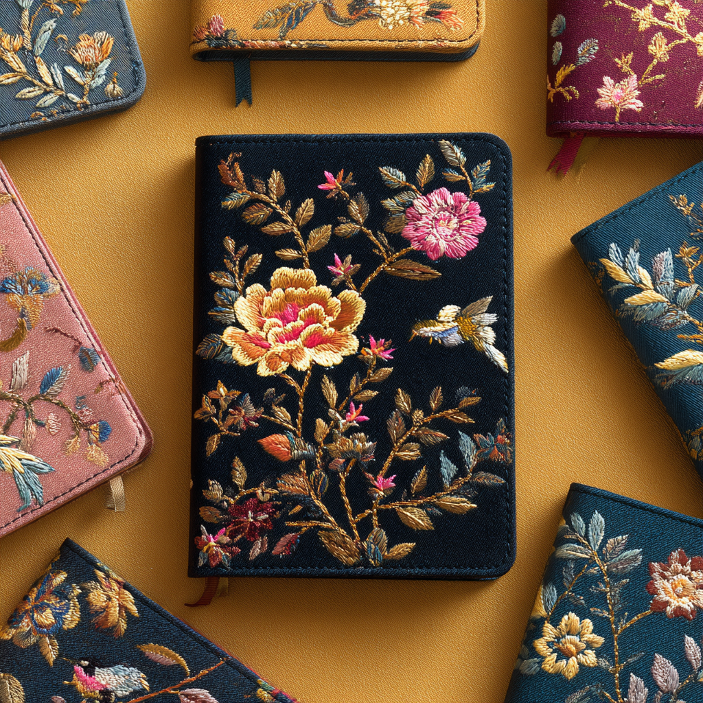 Canton Embroidery Notebook – Peony Royalty