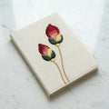 Light Gray Tulip Embroidered Notebook